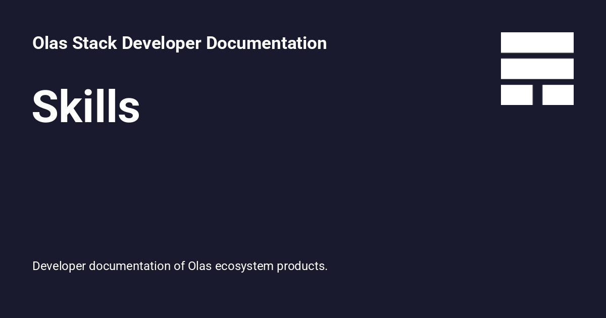 Skills - Olas Stack Developer Documentation