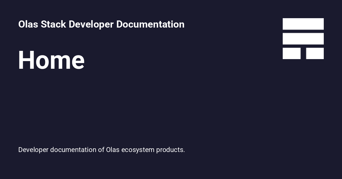 Home - Olas Stack Developer Documentation