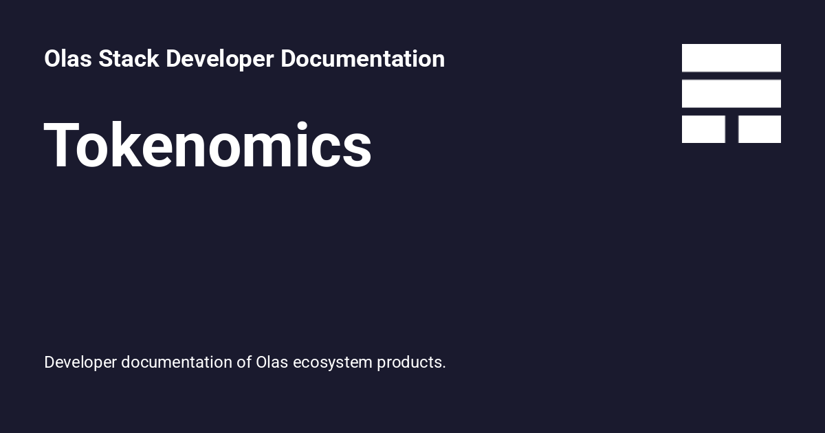 Tokenomics - Olas Stack Developer Documentation